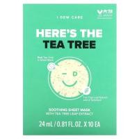 ราคา I Dew Care, Here´s The Tea Tree, Soothing Beauty Sheet Mask , 10 Sheet Masks, 0.81 fl oz (24 ml) Each (IDC-72481)