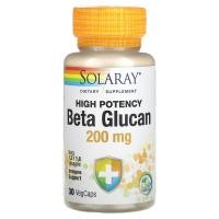 ราคา Solaray, Beta Glucan, High Potency, 200 mg, 30 VegCaps (SOR-00874)