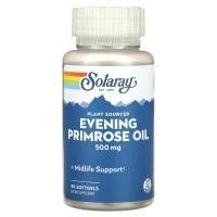 ราคา Solaray, Plant Sourced Evening Primrose Oil, 500 mg, 90 Softgels (SOR-00836)
