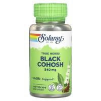 ราคา Solaray, True Herbs, Black Cohosh, 540 mg , 100 VegCaps (SOR-00170)