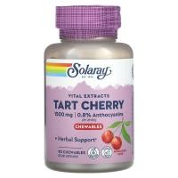 ราคา Solaray, Vital Extracts Tart Cherry, Natural Cherry, 500 mg, 90 Chewables (SOR-44499)