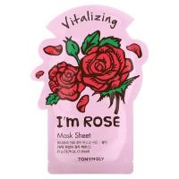ราคา Tony Moly, I'm Rose, Vitalizing Beauty Mask Sheet, 1 Sheet Mask, 0.74 oz (21 g) (TMY-02414)