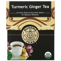 ราคา Buddha Teas, Organic Herbal Tea, Turmeric Ginger, 18 Tea Bags, 1.27 oz (36 g) (BDH-01047)
