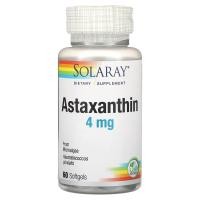 ราคา Solaray, Astaxanthin, 4 mg, 60 Softgels (SOR-32596)