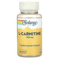 ราคา Solaray, L-Carnitine, 500 mg, 60 Vegcaps (SOR-04904)