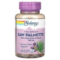 ราคา Solaray, Vital Extracts, Saw Palmetto, 160 mg, 240 Softgels (SOR-03784)