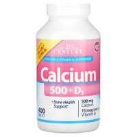 ราคา 21st Century, Calcium 500 + D3, 400 Tablets (CEN-27522)