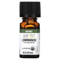 ราคา Aura Cacia, Pure Essential Oil, Organic Lemongrass, 0.25 fl oz (7.4 ml) (AUR-90815)