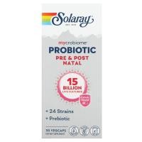 ราคา Solaray, Mycrobiome Probiotic, Pre & Post Natal, 15 Billion, 30 VegCaps (SOR-97277)