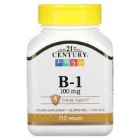 ราคา 21st Century, B-1, 100 mg, 110 Tablets (CEN-21151)
