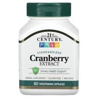 ราคา 21st Century, Cranberry Extract, Standardized, 60 Vegetarian Capsules (CEN-21324)