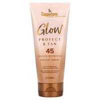 ราคา Coppertone, Glow, Protect & Tan, SPF 45, 5 fl oz (148 ml) (CPT-03219)