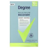 ราคา Degree, XL Body Wipes, Maximum Recovery, Eucalyptus Extract, 10 Individually Wrapped Wipes (DEG-48162)