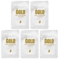 ราคา Lapcos, 24K Gold Hydra Collagen Gold Foil, Premium Facial Beauty Sheet Mask, 5 Sheets, 0.88 oz (25 g) Each (LPC-02539)