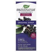 ราคา Nature's Way, Sambucus, Original Syrup, Elderberry, 4 fl oz (120 ml) (NWY-06970)