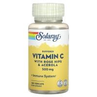 ราคา Solaray, Buffered Vitamin C, 500 mg, 100 VegCaps (SOR-04410)