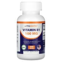 ราคา Vitamatic, Vitamin B1, 100 mg, 250 Tablets (VMC-47133)