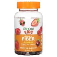 ราคา Lifeable, Kids Prebiotic Fiber Gummies, Natural Berry, 60 Gummies (LFB-73102)