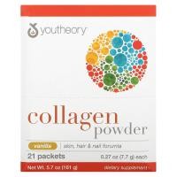 ราคา Youtheory, Collagen Powder, Vanilla, 21 Packets, 0.27 oz (7.7 g) Each (YOU-00705)