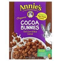 ราคา Annie's Homegrown, Organic Cocoa Bunnies, Oat, Corn & Rice Cereal, 10 oz (283.5 g) (HOM-00247)
