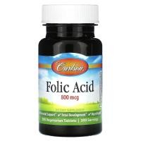 ราคา Carlson, Folic Acid, 800 mcg, 300 Vegetarian Tablets (CAR-02663)