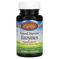 ราคา Carlson, Natural Digestive Enzymes , 50 Tablets (CAR-06640)