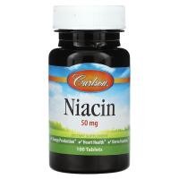 ราคา Carlson, Niacin, 50 mg , 100 Tablets (CAR-02760)