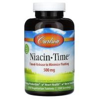 ราคา Carlson, Niacin-Time , 500 mg, 250 Vegetarian Tablets (CAR-02792)