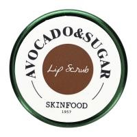 ราคา SKINFOOD, Lip Scrub, Avocado & Sugar, 0.5 oz (14 g) (SKF-67387)