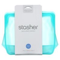 ราคา Stasher, Stand-Up Mega, Aqua, 104 fl oz (3.07 L) (SHR-01955)