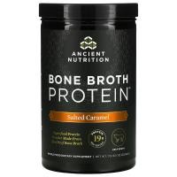 ราคา Dr. Axe / Ancient Nutrition, Bone Broth Protein, Salted Caramel, 1.12 lb (506 g) (ATN-02244)