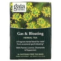 ราคา Gaia Herbs, Gas & Bloating Herbal Tea, Caffeine-Free, 16 Tea Bags, 1.13 oz (32 g) (GAI-14528)