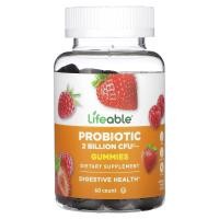 ราคา Lifeable, Probiotic Gummies, Natural Berry, 1 Billion CFU, 60 Gummies (LFB-73112)