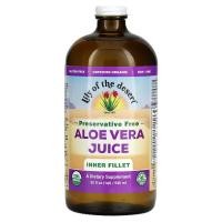 ราคา Lily of the Desert, Aloe Vera Juice, Inner Fillet, Preservative Free, 32 fl oz (946 ml) (LTD-83032)