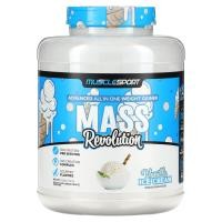 ราคา MuscleSport, Mass Revolution, Vanilla Ice Cream, 6 lbs (2,721 g) (MSL-08958)