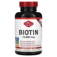 ราคา Olympian Labs, Biotin, 10,000 mcg, 120 Tablets (OLY-91225)