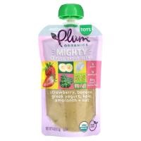 ราคา Plum Organics, Mighty Food Group Blend, Tots, Strawberry, Banana, Greek Yogurt, Kale, Amaranth, Oat, 4 oz (113 g) (PLO-00537)