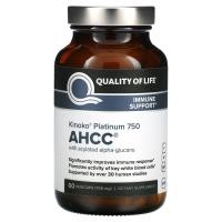 ราคา Quality of Life Labs, Kinoko Platinum AHCC ขนาด 750 มก. บรรจุแคปซูลผัก 60 แคปซูล (QLL-00337)