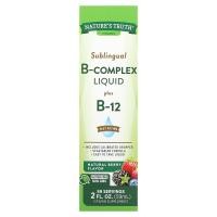 ราคา Nature's Truth, Vitamins, Sublingual B-Complex Liquid Plus B-12, Natural Berry, 2 fl oz (59 ml) (NTH-10120)