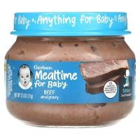 ราคา Gerber, Mealtime for Baby, 2nd Foods, Beef and Gravy, 2.5 oz (71 g) (GBR-01214)