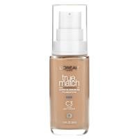 ราคา L'Oréal, True Match, Super-Blendable Foundation, C3 Light Medium, 1 fl oz (30 ml) (LOE-67161)