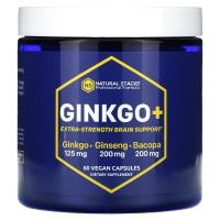 ราคา Natural Stacks, Ginkgo+, Extra Strength Brain Support , 60 Vegan Capsules (NSK-13019)