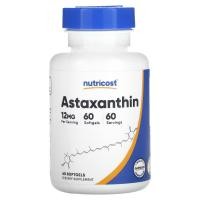 ราคา Nutricost, Astaxanthin , 12 mg , 60 Softgels (NCS-93360)