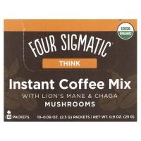 ราคา Four Sigmatic, Think กาแฟสำเร็จรูปผสมเห็ดหัวลิงและเห็ดชากา บรรจุ 10 ซอง ซองละ 0.09 ออนซ์ (2.5 ก.) (FSM-31077)