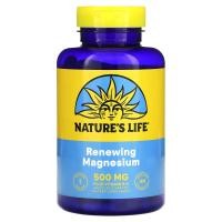ราคา Nature's Life, Renewing Magnesium, 500 mg, 180 VegCaps (NLI-83459)