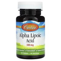 ราคา Carlson, Alpha Lipoic Acid, 300 mg, 90 Tablets (CAR-08071)