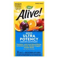 ราคา Nature's Way, Alive! วิตามินรวมสูตรครบถ้วนประสิทธิภาพสูงพิเศษสำหรับผู้ชาย บรรจุ 60 เม็ด (NWY-15685)