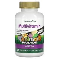ราคา NaturesPlus, Animal Parade Gold ผลิตภัณฑ์เสริมอาหารวิตามินรวมแบบเคี้ยวสำหรับเด็ก รสองุ่น บรรจุเม็ดรูปสัตว์ 120 เม็ด (NAP-29934)