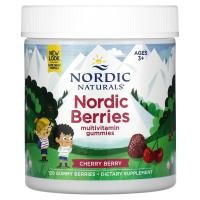 ราคา Nordic Naturals, Nordic Berries Multivitamin Gummies, Ages 3+, Cherry Berry, 120 Gummy Berries (NOR-30126)