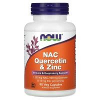 ราคา NOW Foods, NAC Quercetin & Zinc, 90 Veg Capsules (NOW-03088)